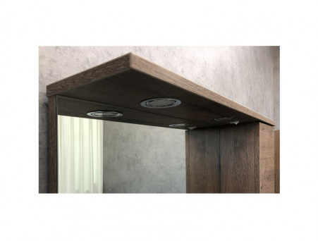 Зеркало-Шкаф «Comforty» Марио-75, 75x83,5x15,5см, Дуб Темный (00-00004159CF)