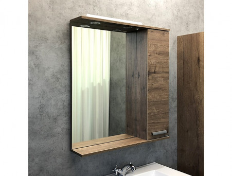 Зеркало-Шкаф «Comforty» Марио-75, 75x83,5x15,5см, Дуб Темный (00-00004159CF)