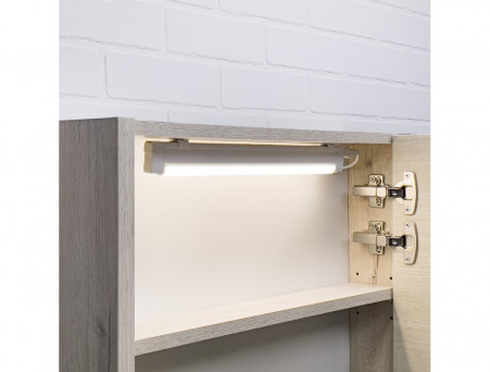 Зеркало-Шкаф «Comforty» Марио-60, LED Подсветка, 59,5x70x14см, Дуб Дымчатый (00-00015518CF)