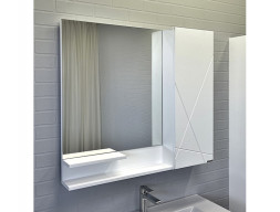Зеркало-Шкаф «Comforty» Мерано-90, 90x80x15см, Белый (00-00010664CF)