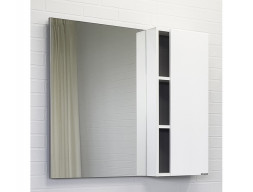 Зеркало-Шкаф «Comforty» Милан-90, 88x80x16см, Белый (00004137130CF)