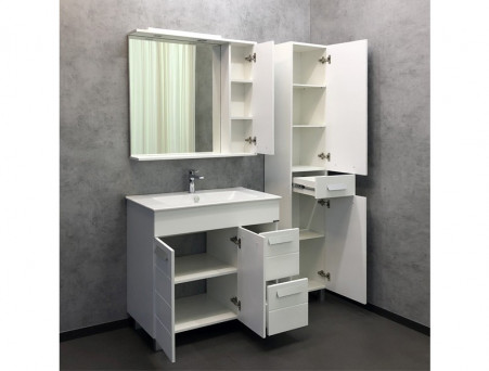 Зеркало-Шкаф «Comforty» Модена-90, 90x79x15,5см, Белый (00-00001641CF)