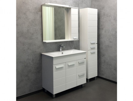 Зеркало-Шкаф «Comforty» Модена-90, 90x79x15,5см, Белый (00-00001641CF)