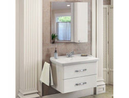 Зеркало-Шкаф «Comforty» Неаполь-80, 80x75x17см, Белый (00004147561CF)