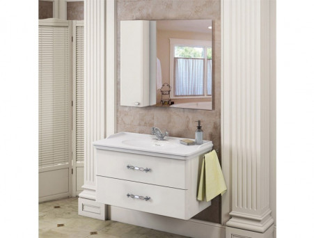 Зеркало-Шкаф «Comforty» Неаполь-100, 100x80x17см, Белый (00004139023CF)