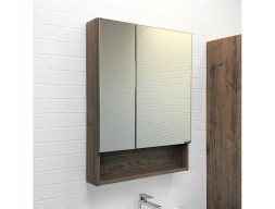 Зеркало-Шкаф «Comforty» Никосия-60, 60x80x13,5см, Дуб Темный (00-00008850CF)