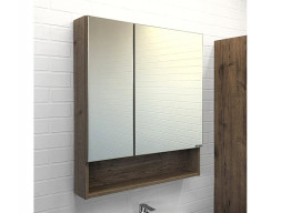 Зеркало-Шкаф «Comforty» Никосия-70, 70x80x13,5см, Дуб Темный (00-00008851CF)