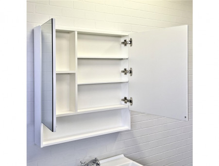 Зеркало-Шкаф «Comforty» Никосия-80, 80x80x13,5см, Белый (00-00011198CF)