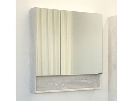 Зеркало-Шкаф «Comforty» Никосия-80, 80x80x13,5см, Дуб Белый (00004138838CF)