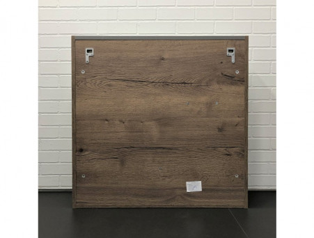 Зеркало-Шкаф «Comforty» Никосия-80, 80x80x13,5см, Дуб Темный (00-00007619CF)