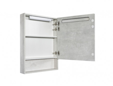 Зеркало-Шкаф «Comforty» Никосия-60, LED Подсветка, 60x80x13,5см, Дуб Белый (00-00014144CF)