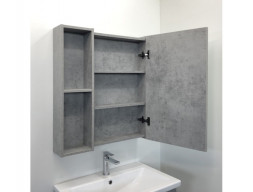 Зеркало-Шкаф «Comforty» Осло-60, 60x80x14см, Бетон Светлый (00-00006490CF)