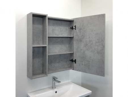 Зеркало-Шкаф «Comforty» Осло-70, 70x80x14,5см, Бетон Светлый (00-00006164CF)