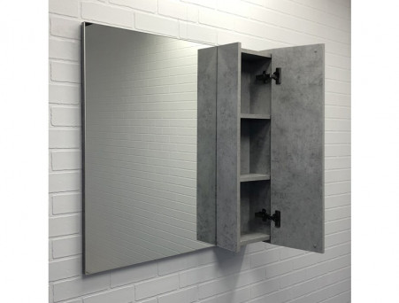 Зеркало-Шкаф «Comforty» Осло-80, 80x80x15см, Бетон Светлый (00-00006508CF)