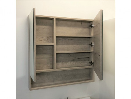 Зеркало-Шкаф «Comforty» Парма-80, 80x80x13,5см, Дуб Дымчатый (00004143489CF)