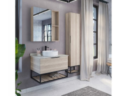 Зеркало-Шкаф «Comforty» Порто-75, 71,5x80x14,5см, Дуб Дымчатый (00-00009234CF)