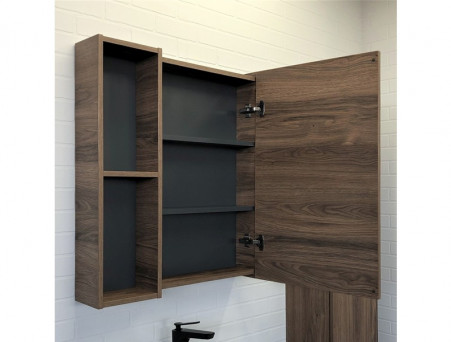 Зеркало-Шкаф «Comforty» Порто-75, 71,5x80x14,5см, Дуб Темно-Коричневый (00-00009231CF)