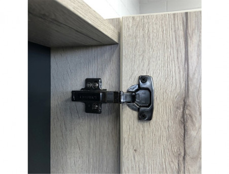 Зеркало-Шкаф «Comforty» Порто-90, 90x80x15см, Дуб Дымчатый (00-00009443CF)