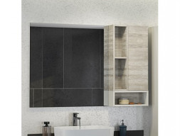 Зеркало-Шкаф «Comforty» Прага-120, 118x80x14см, Дуб Белый (00004136262CF)