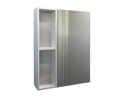 Зеркало-Шкаф «Comforty» Прага-60, 60x80x14см, Дуб Белый (00004147599CF)