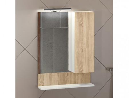 Зеркало-Шкаф «Comforty» Рига-60, 60x80x13см, Дуб Сонома (00004142211CF)