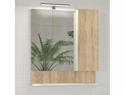 Зеркало-Шкаф «Comforty» Рига-70, 70x80x13см, Дуб Сонома (00004142212CF)