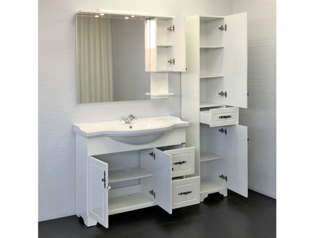 Зеркало-Шкаф «Comforty» Севилья-100, 100x80x15,5см, Слоновая Кость (00003132628CF)