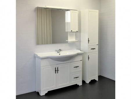 Зеркало-Шкаф «Comforty» Севилья-100, 100x80x15,5см, Слоновая Кость (00003132628CF)