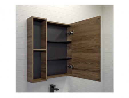 Зеркало-Шкаф «Comforty» Соло-70, 68x80x14,5см, Дуб Темно-Коричневый (00-00011589CF)