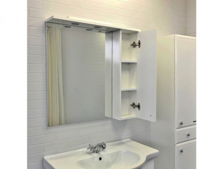Зеркало-Шкаф «Comforty» Сочи-85, 84x82x15,5см, Белый (00003132119CF)