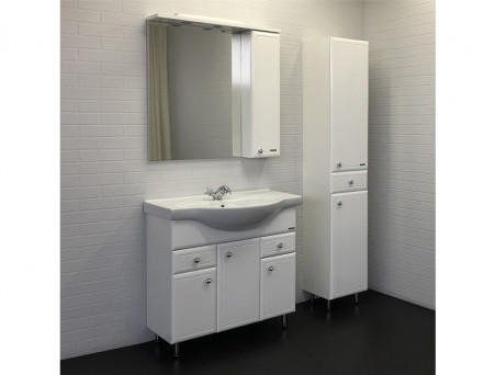 Зеркало-Шкаф «Comforty» Сочи-85, 84x82x15,5см, Белый (00003132119CF)