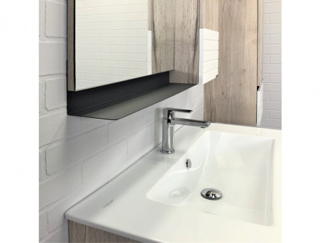 Зеркало-Шкаф «Comforty» Страсбург-90, 90x80x14см, Дуб Дымчатый (00-00006573CF)