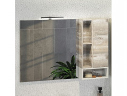 Зеркало-Шкаф «Comforty» Турин-120, 118x80x14см, Дуб Бежевый (00004137136CF)