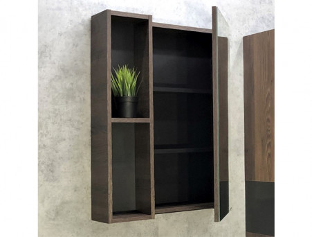Зеркало-Шкаф «Comforty» Франкфурт-60, 60x80x14,5см, Дуб Шоколадный (00004150528CF)