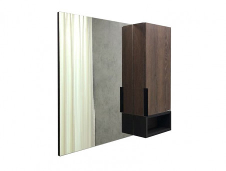 Зеркало-Шкаф «Comforty» Франкфурт-90, 88x80x16см, Дуб Шоколадный (00004150529CF)