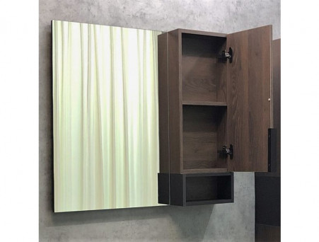 Зеркало-Шкаф «Comforty» Франкфурт-90, 88x80x16см, Дуб Шоколадный (00004150529CF)