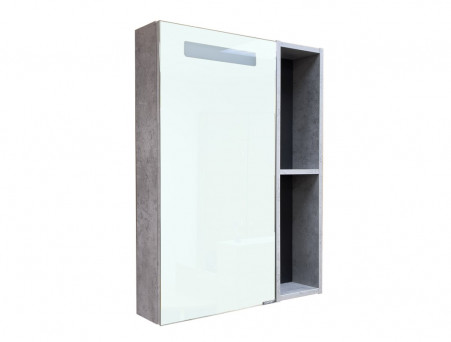 Зеркало-Шкаф «Comforty» Франкфурт-60, LED Подсветка, 60x80x14,5см, Бетон Светлый (00-00014141CF)