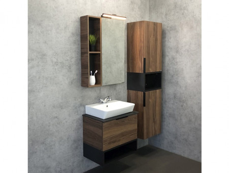 Зеркало-Шкаф «Comforty» Штутгарт-60, 60x80x14,5см, Дуб Темно-Коричневый (00004151036CF)