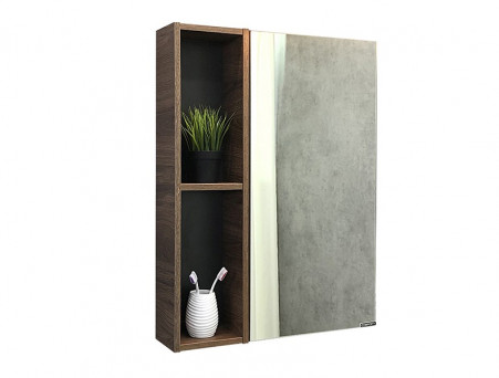 Зеркало-Шкаф «Comforty» Штутгарт-60, 60x80x14,5см, Дуб Темно-Коричневый (00004151036CF)