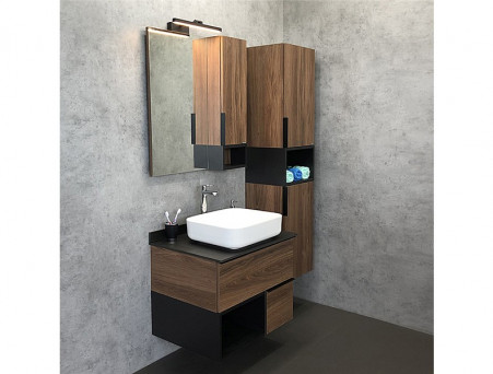 Зеркало-Шкаф «Comforty» Штутгарт-75, 73x80x16см, Дуб Темно-Коричневый (00004151037CF)