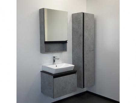 Зеркало-Шкаф «Comforty» Эдинбург-60, 58x80x15,5см, Бетон Светлый (00-00002043CF)