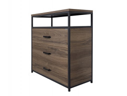 Комод «Comforty» Лофт-90, 90x102x42см, Дуб Темно-Коричневый (00-00012374CF)