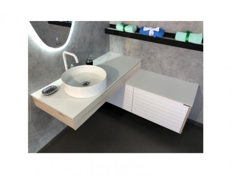 Консоль «Comforty» Клеон 120 L, 120x25x50см, Дуб Дымчатый (00-00000822CF)