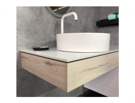 Консоль «Comforty» Клеон 120 L, 120x25x50см, Дуб Дымчатый (00-00000822CF)