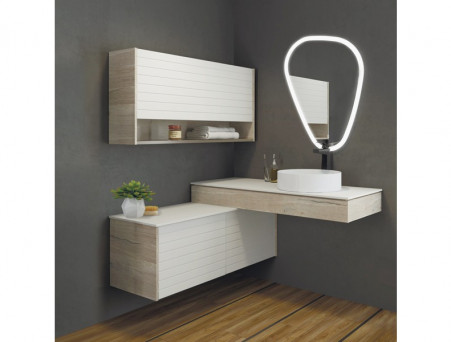 Консоль «Comforty» Клеон 120 R, 120x25x50см, Дуб Дымчатый (00-00001892CF)