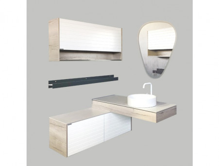 Консоль «Comforty» Клеон 120 R, 120x25x50см, Дуб Дымчатый (00-00001892CF)