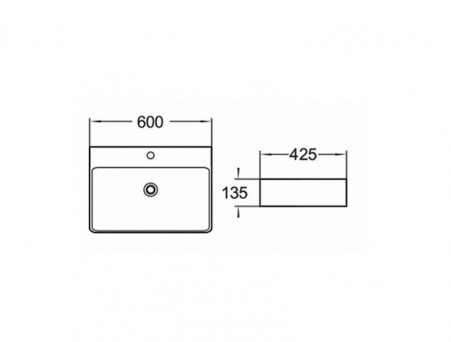 Раковина «Comforty» 60x13,5x42,5см, Белая (78188)