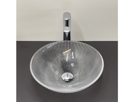 Раковина «Comforty» Круглая, Стеклянная, 40x12x40см, Прозрачная (CF29001)