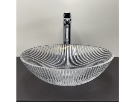 Раковина «Comforty» Круглая, Стеклянная, 40x12x40см, Прозрачная (CF29001)