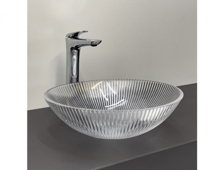 Раковина «Comforty» Круглая, Стеклянная, 40x12x40см, Прозрачная (CF29001)